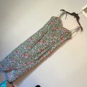 New no tag xl floral dress with slit